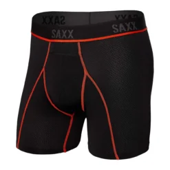 Saxx Kinetic Light-Compression Mesh Boxer Brief -Outdoor Equipment Sales 2024 SS22.Black Vermillion.1 98914.1665393949