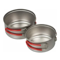 ECA259R Titanium Ultralight Pot Set S (600ml & 900ml) -Outdoor Equipment Sales 2024 evernew eca259r titanium ultralight pot set s 600ml and 900ml 13497.1655214791
