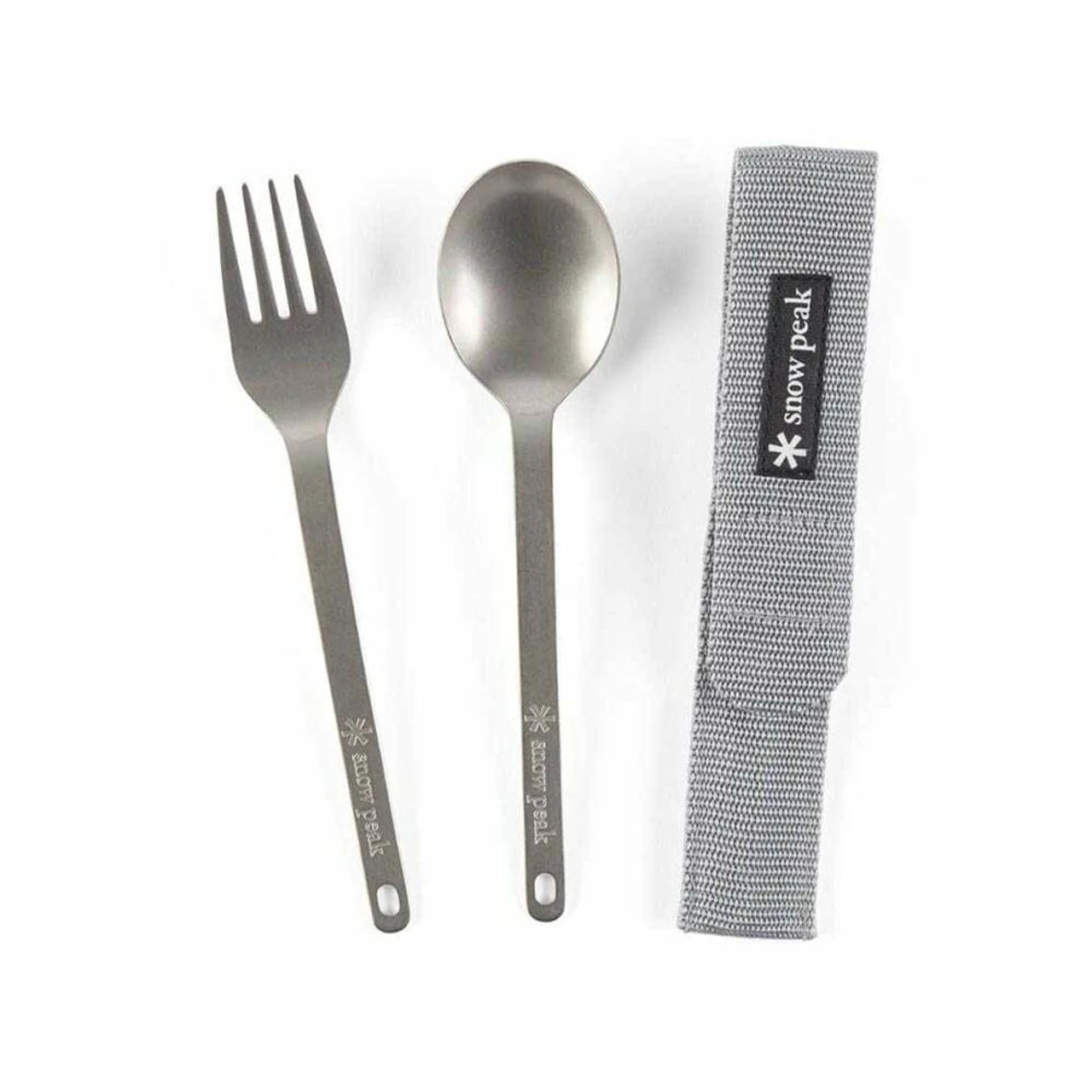 Snow Peak Titanium Fork & Spoon Set 4 Snow Peak Titanium Fork & Spoon Set - Image 2